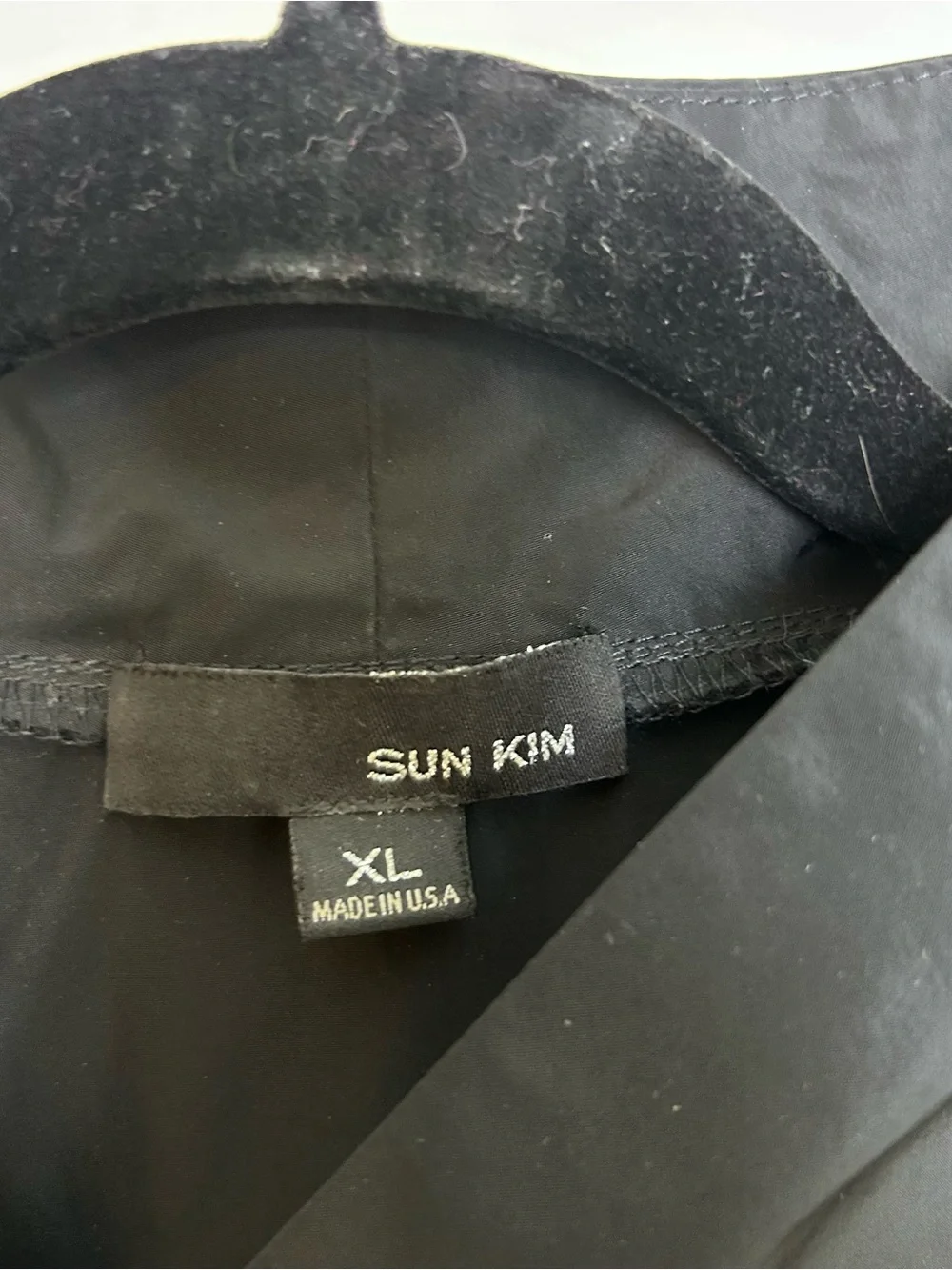 Sun Kim XL Parachute jacket/ coat Drawstring Black Oversize With Pockets VGC - Picture 6 of 11